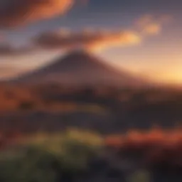 Breathtaking view of Mauna Kea at sunset