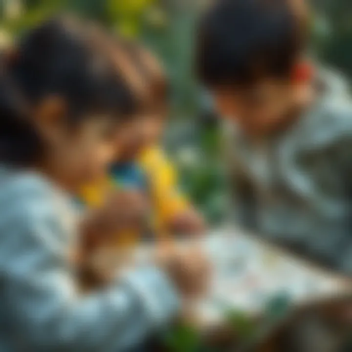 Children engaging with the Bug Matching Game