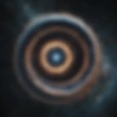 An artistic representation of a galaxy's spiral arms