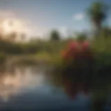 A vibrant representation of the Everglades ecosystem showcasing its diverse plant life