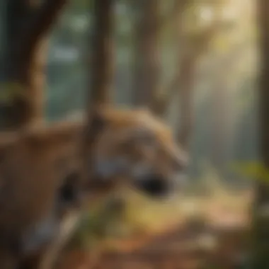 Illustration of jaguars in various habitats