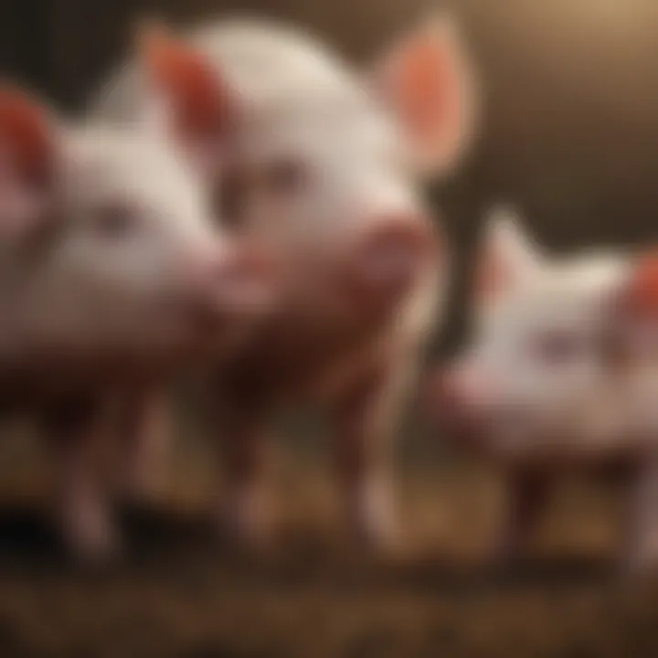 Pigs engaging in playful social behavior