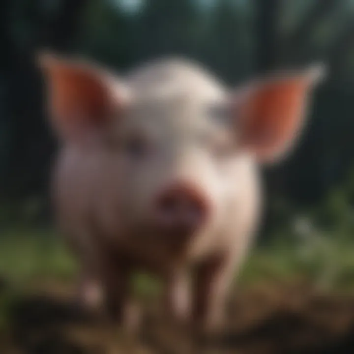 Unique traits of pigs showcased in nature