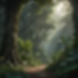 Lush canopy of tropical rainforest