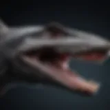 Goblin shark showcasing its distinctive elongated snout and unique jaw structure