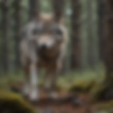 Illustration of the gray wolf's role in maintaining ecosystem balance