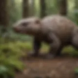 A lush forest habitat where pangolins roam, showcasing a rich diversity of flora and fauna.