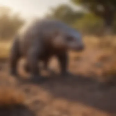 A dry savannah environment illustrating the adaptability of pangolins to different landscapes.