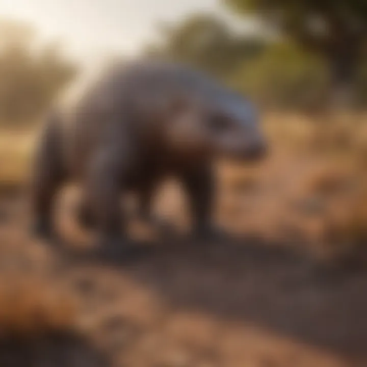 A dry savannah environment illustrating the adaptability of pangolins to different landscapes.