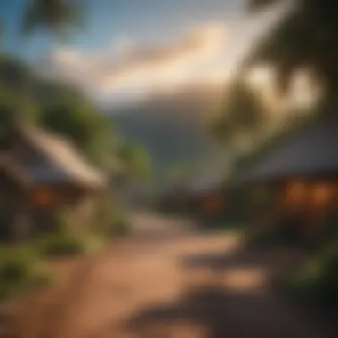 Historic Hawaiian village reconstruction