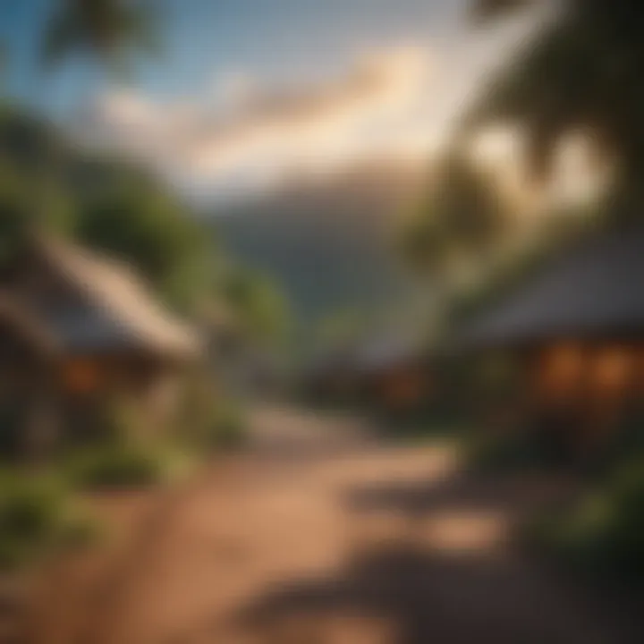Historic Hawaiian village reconstruction