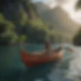 Traditional Hawaiian ceremonial canoe