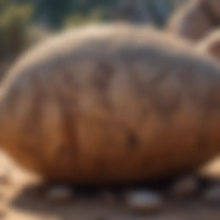 Ancient rock art representing historical significance