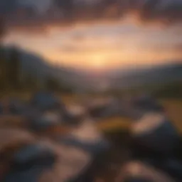 Majestic view of Maryland's mountain range during sunset.
