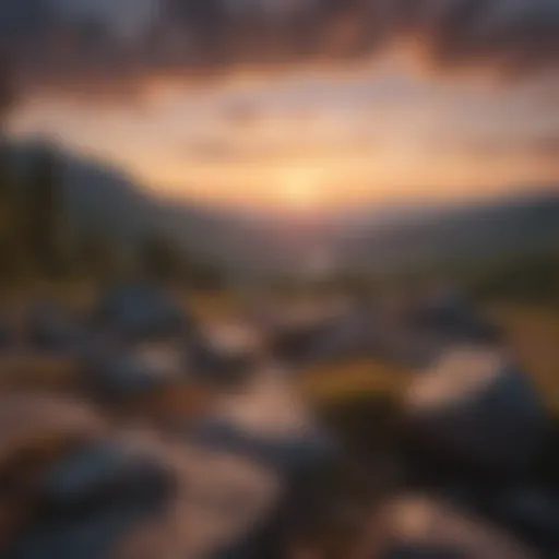 Majestic view of Maryland's mountain range during sunset.
