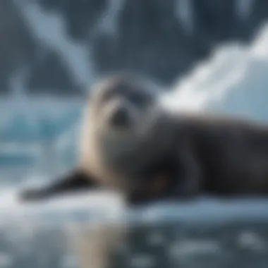 Seals: Adaptations to Polar Life A seal resting on a rugged ice formation