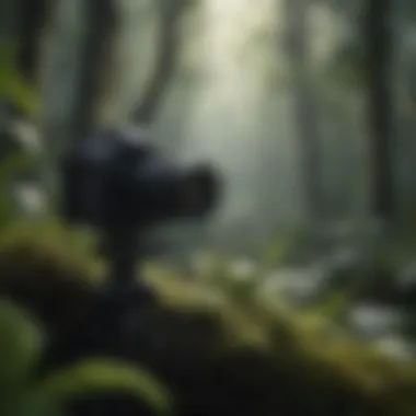 Scientists conducting research in a rainforest