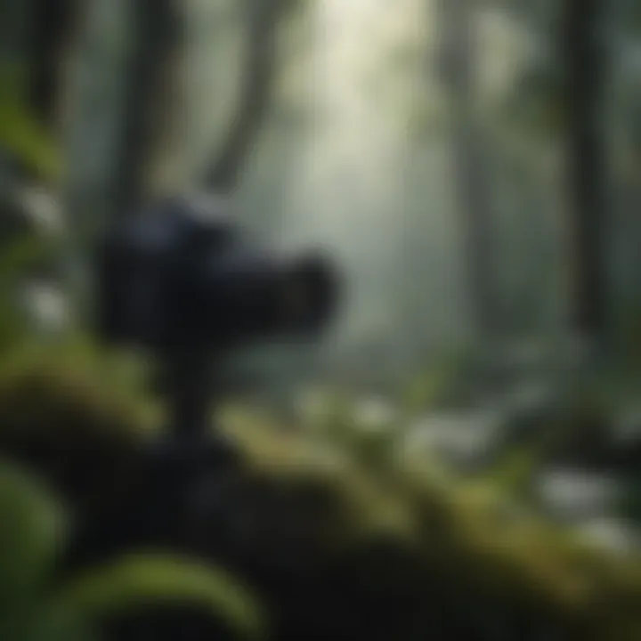 Scientists conducting research in a rainforest