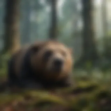 A powerful visual representation of the impacts of deforestation on rainforest ecosystems.