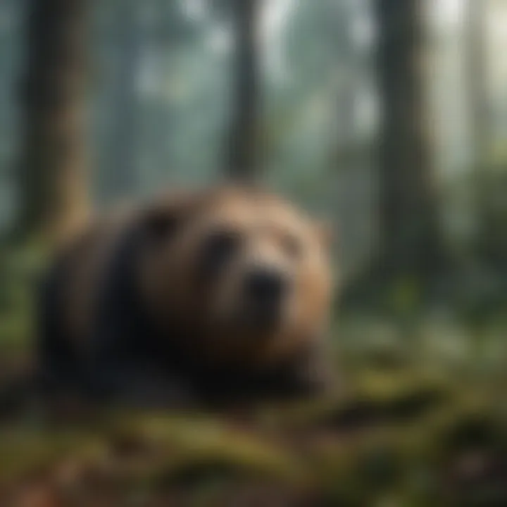 A powerful visual representation of the impacts of deforestation on rainforest ecosystems.