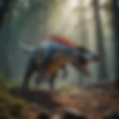 Reconstruction of Spinosaurus in its natural habitat