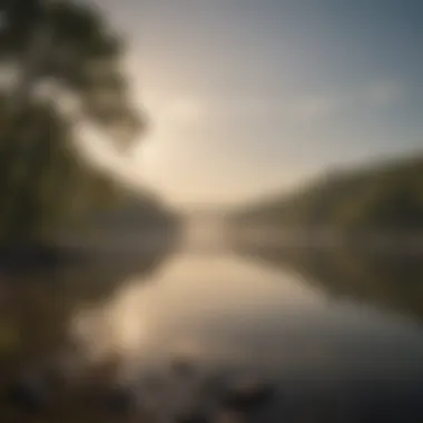 A tranquil scene of the Tennessee River