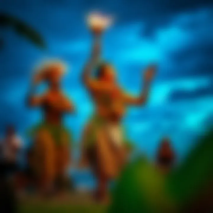 Traditional Hawaiian cultural performance