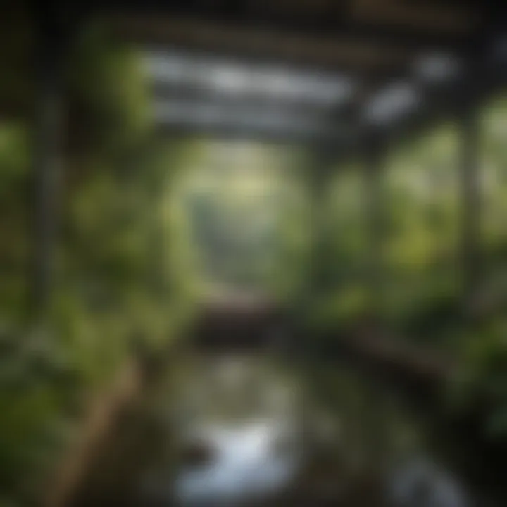 An educational exhibit in the New York Botanical Garden highlighting local ecosystems.