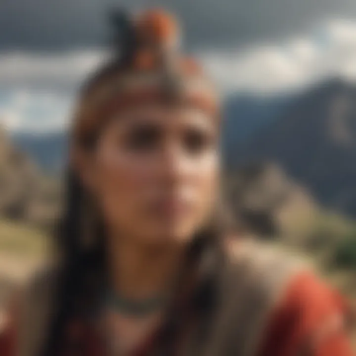 Ancient Incan ruins set against a vibrant landscape