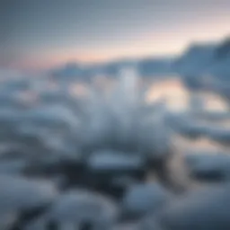 Stunning ice formations in the Arctic landscape