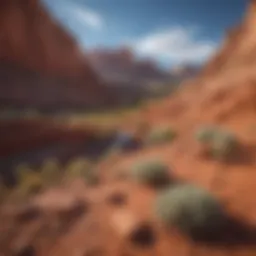 Breathtaking view of the Utah landscape showcasing red rock formations under a clear blue sky