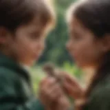 A child watching an educational video about wildlife