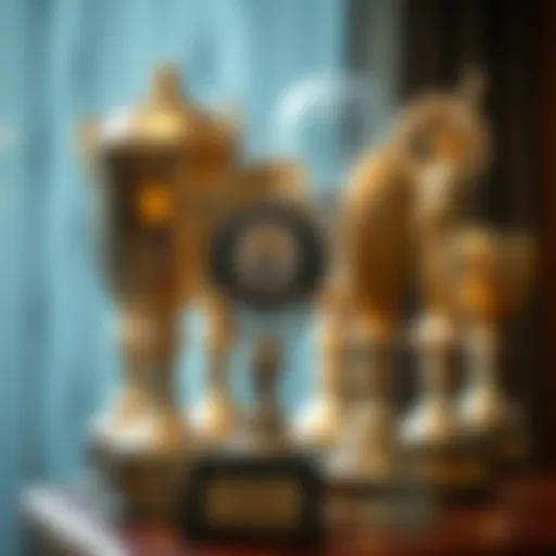 A vibrant display of various Guinness World Records trophies