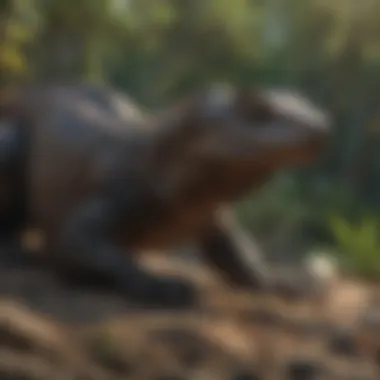 Komodo dragon in its natural habitat