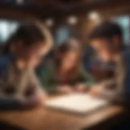 Children engaged in a quiz game