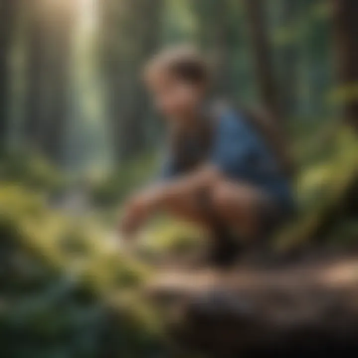 Kids exploring nature through a quiz