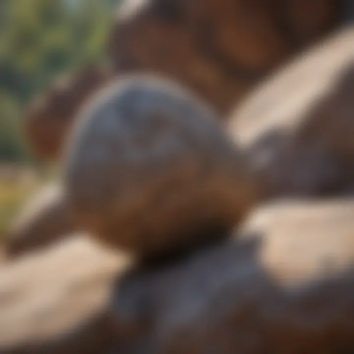 Symbolic rock art with abstract shapes