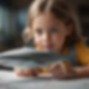 A child engaged in colouring a shark, showcasing the joy of creativity.