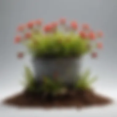 Illustration of the life cycle of the Venus flytrap, depicting its growth stages from seed to mature plant.