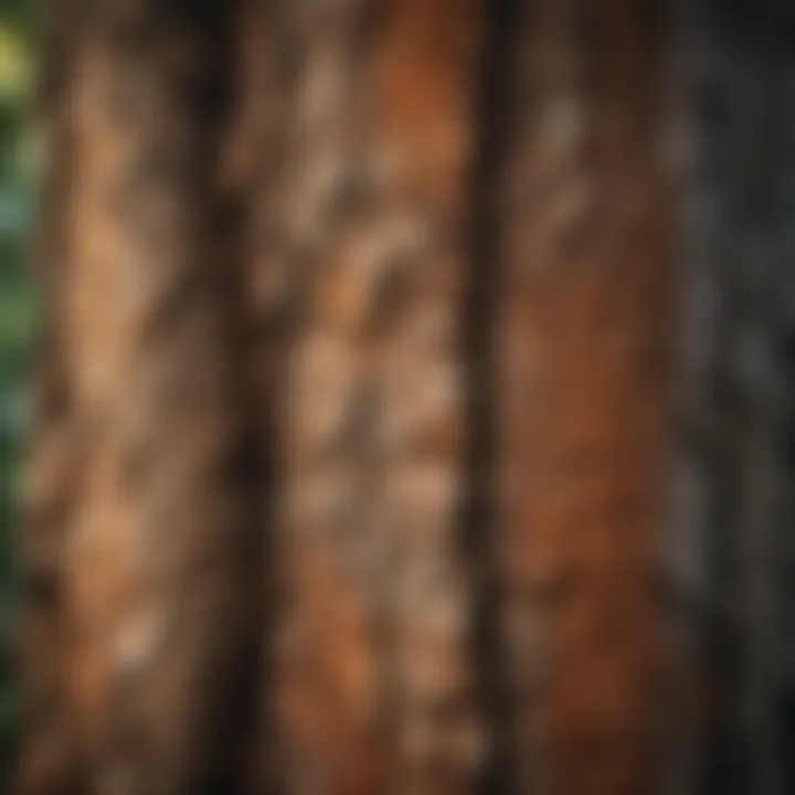 Intricate Textures of Tropical Tree Bark Close-up of unique tree bark textures