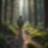 A child exploring a vibrant Montana forest