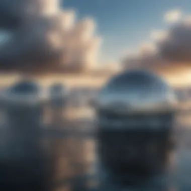 Close-up of water droplets forming clouds in the sky