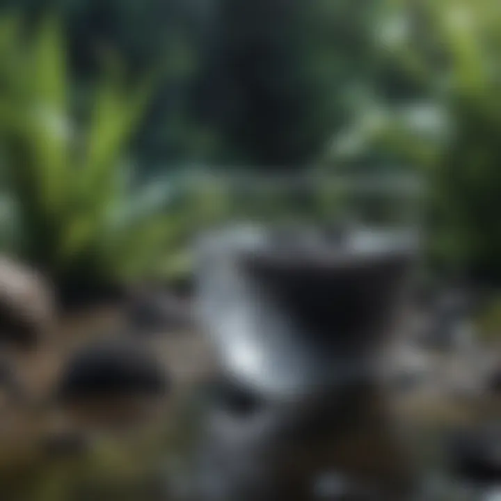 Illustration of activated carbon filtering