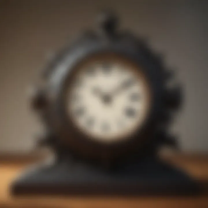Clock with ominous shadows