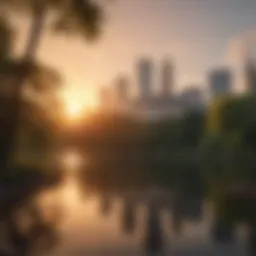 Sunset over Central Park