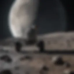 Astronomer studying lunar surface composition through telescope