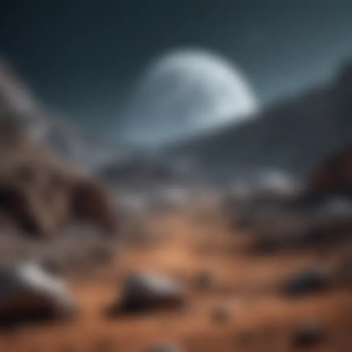 Artist's imaginative depiction of future lunar colonization