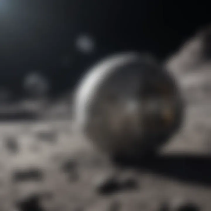 Cutting-edge spacecraft in orbit around the moon