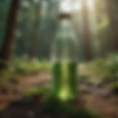 Showcasing various eco-friendly alternatives to plastic bottles