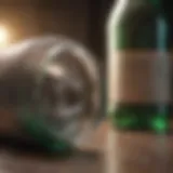 Detailed view of a plastic bottle revealing its material composition